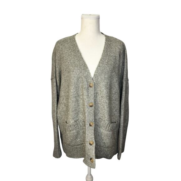 Ella Moss Sweaters - Ella Moss Cardigan Sweater Large Olive Green Minimalist Cozy Casual Layering